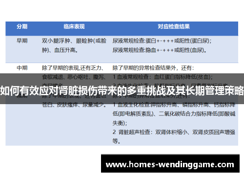 如何有效应对肾脏损伤带来的多重挑战及其长期管理策略