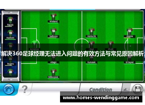 解决360足球经理无法进入问题的有效方法与常见原因解析